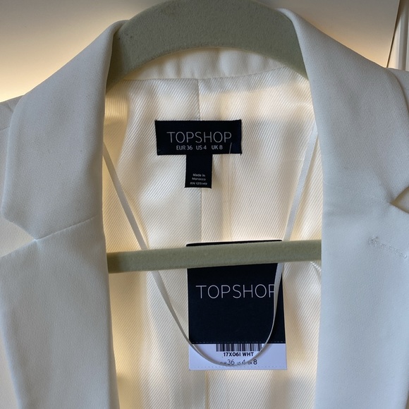 White Blazer- Top Shop 4 NWT - Picture 2 of 5